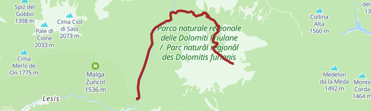 Route map: Monte Dosaip